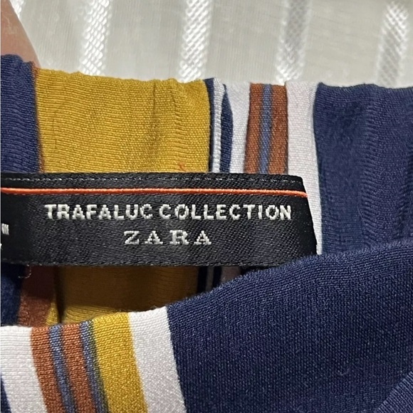 “Trafaluc Collection” Zara Striped Tie Front Elastic Waist Pockets SZ (M) - Picture 3 of 7